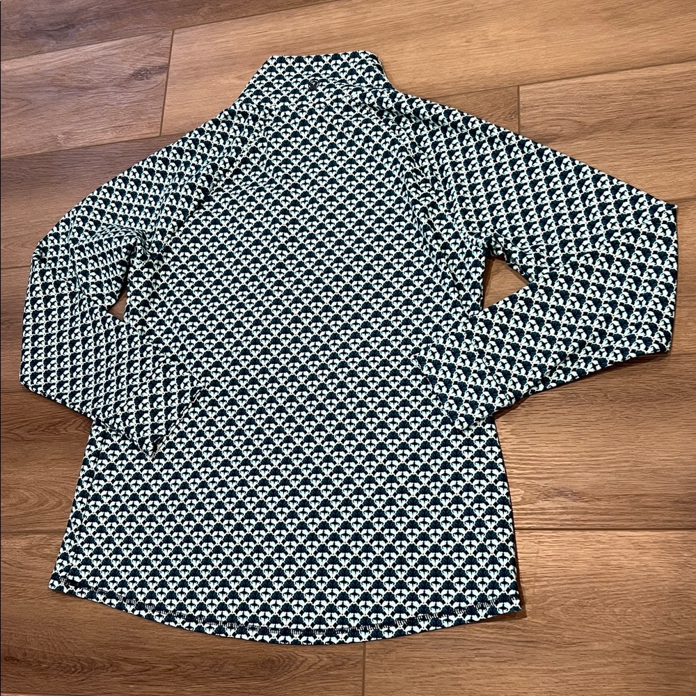 T by Talbots OUT & ABOUT HALF-ZIP PULLOVER - FASCINATING SCALLOP Sz M Sporty - Picture 13 of 13